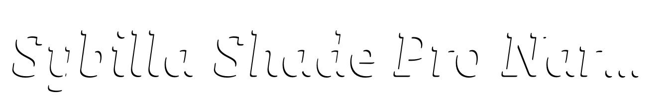 Sybilla Shade Pro Narrow Regular Italic